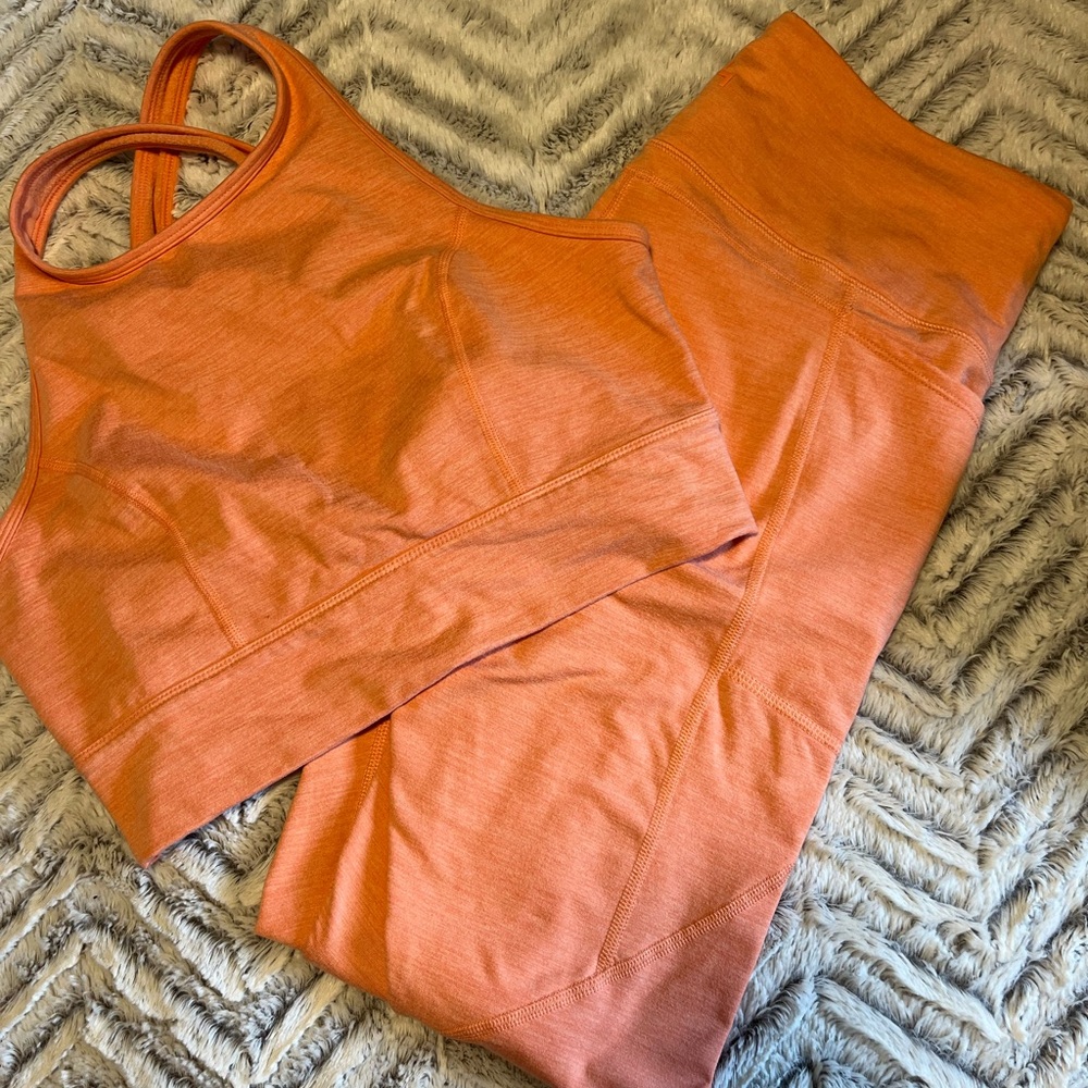 Women's JoyLab Orange Workout Set, size large